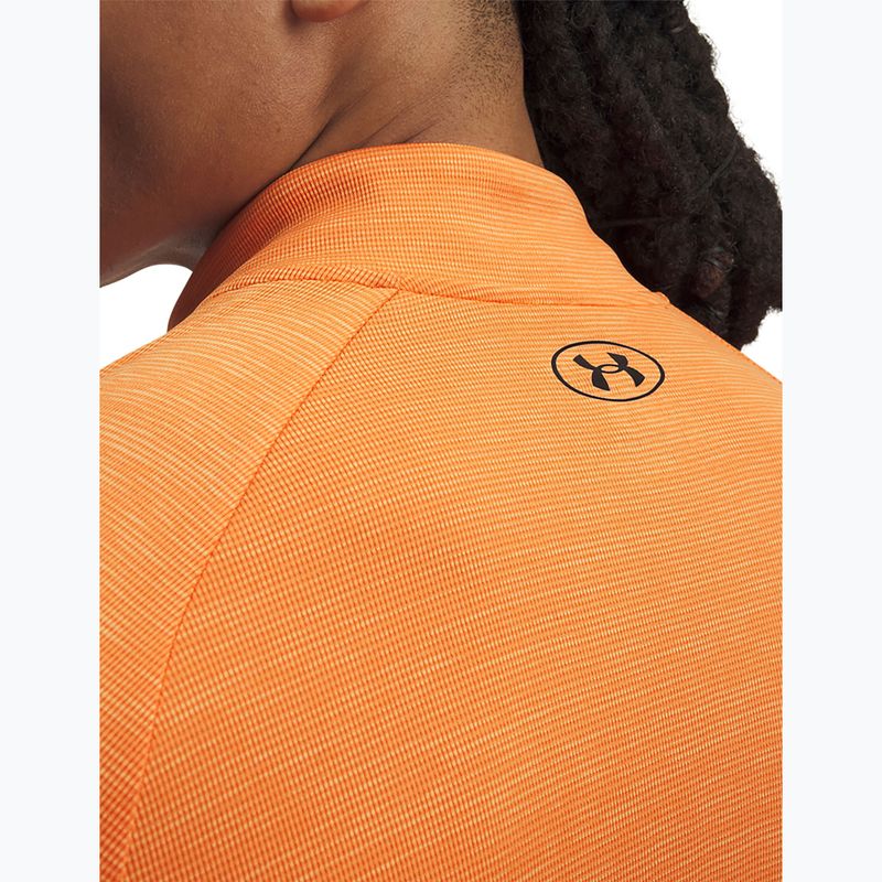 Кофта чоловіча Under Armour Tech Textured 1/2 Zip LS outrageous orange/black 3