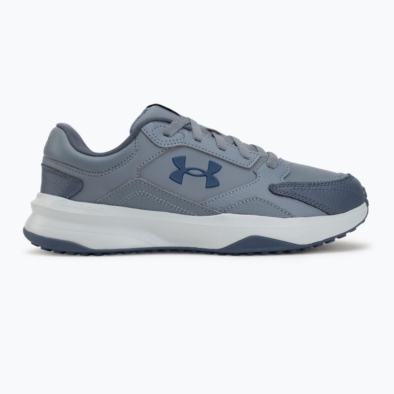 Кросівки для тренувань чоловічі Under Armour Edge Leather gravel/blue fog/blackout navy 2