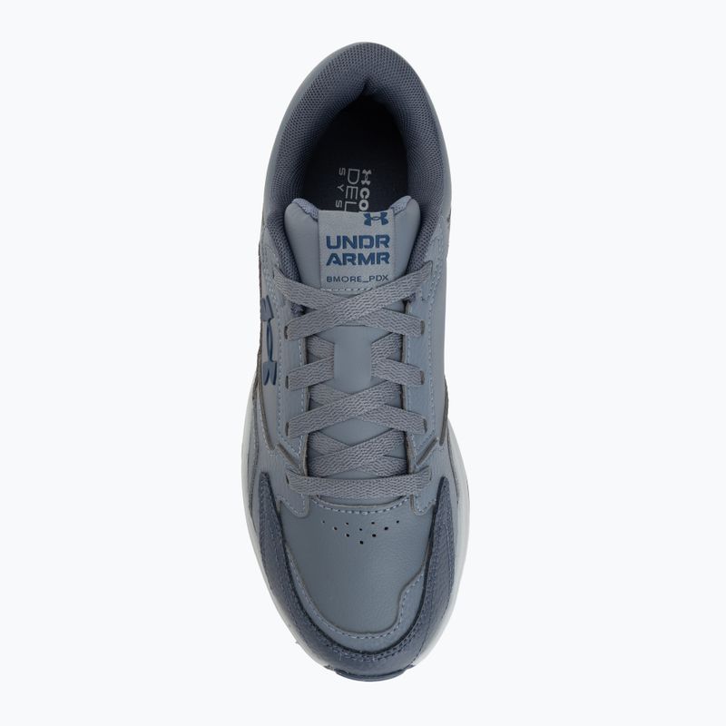 Кросівки для тренувань чоловічі Under Armour Edge Leather gravel/blue fog/blackout navy 5