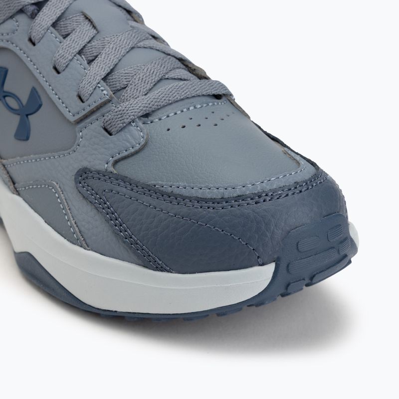 Кросівки для тренувань чоловічі Under Armour Edge Leather gravel/blue fog/blackout navy 7