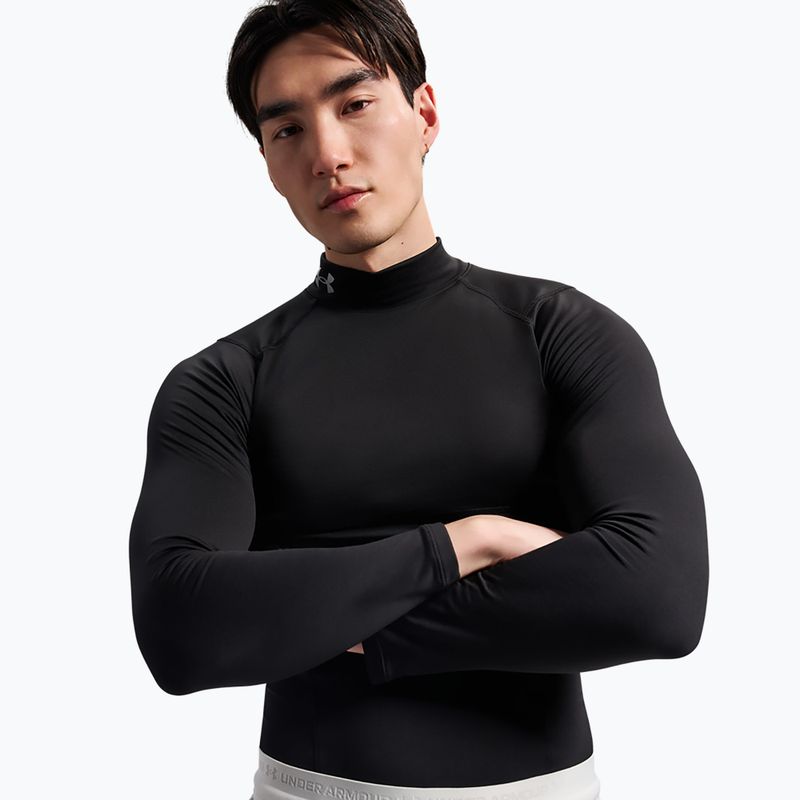 Лонгслів для тренувань чоловічий Under Armour Coldgear Elite Comp Mock ultimate black/ultimate black/reflective