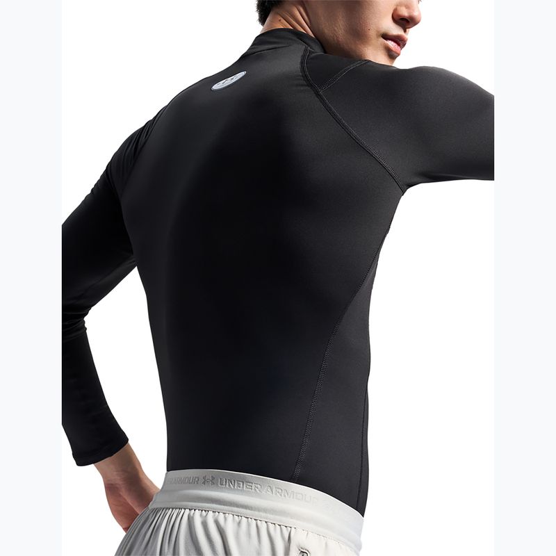 Лонгслів для тренувань чоловічий Under Armour Coldgear Elite Comp Mock ultimate black/ultimate black/reflective 3