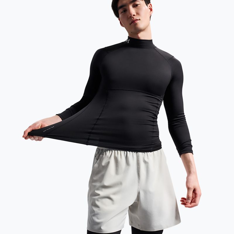 Лонгслів для тренувань чоловічий Under Armour Coldgear Elite Comp Mock ultimate black/ultimate black/reflective 4