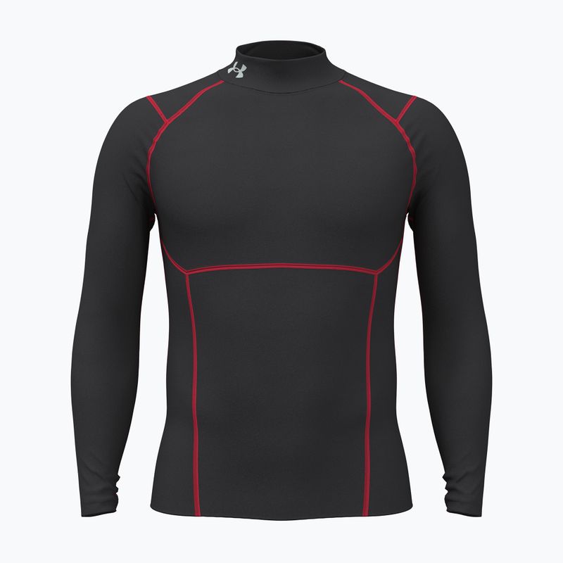 Лонгслів для тренувань чоловічий Under Armour Coldgear Elite Comp Mock ultimate black/red/reflective