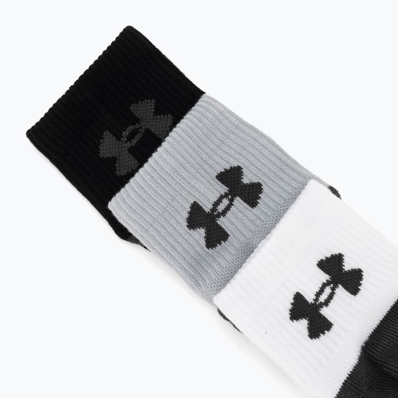 Шкарпетки Under Armour Perf Tech Qtr 3 pack mod gray/white/jet gray 6