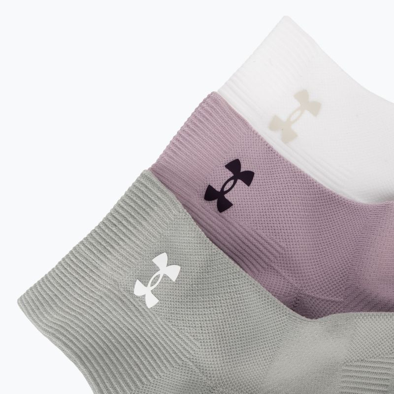 Шкарпетки жіночі Under Armour Vanish 3 Pack mauve pink/titanium/purple echo 5