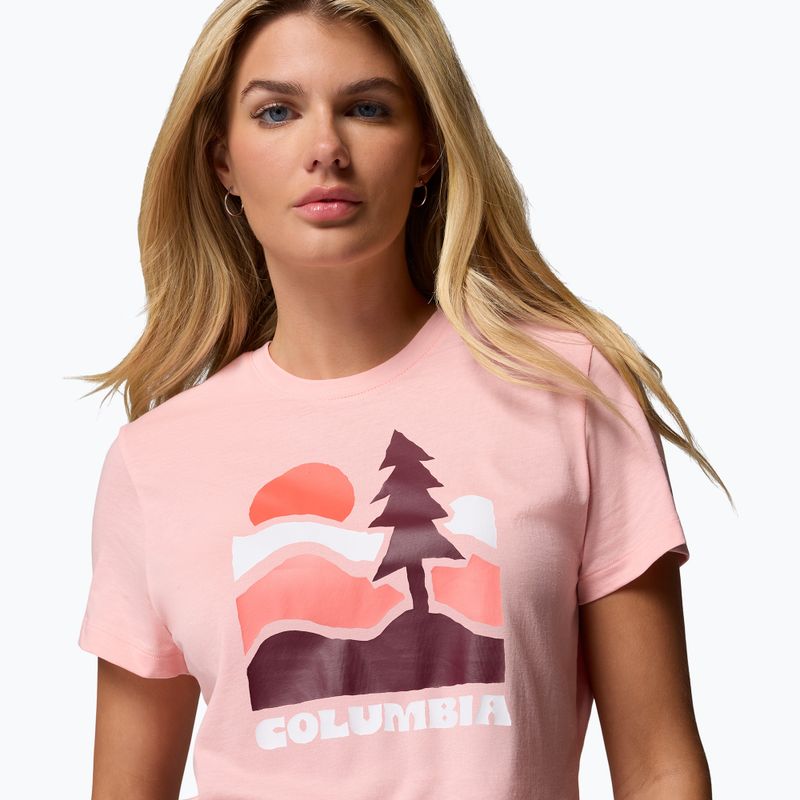 Футболка жіноча Columbia Ruby Springs Graphic Fitted pink sand/get hiked 5