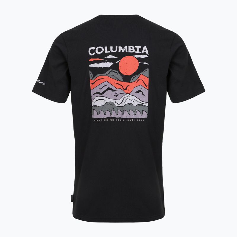 Футболка трекінгова чоловіча Columbia Explorers Canyon Back black/peaks and waves 2