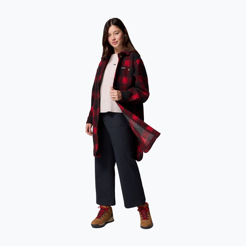 Жіноча сорочка Columbia Wildbest Venture Long Fleece Coat mountain red blurred ombre 2