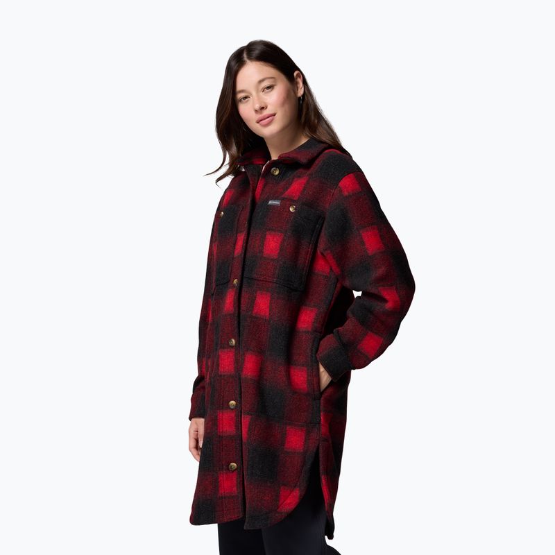 Жіноча сорочка Columbia Wildbest Venture Long Fleece Coat mountain red blurred ombre 4