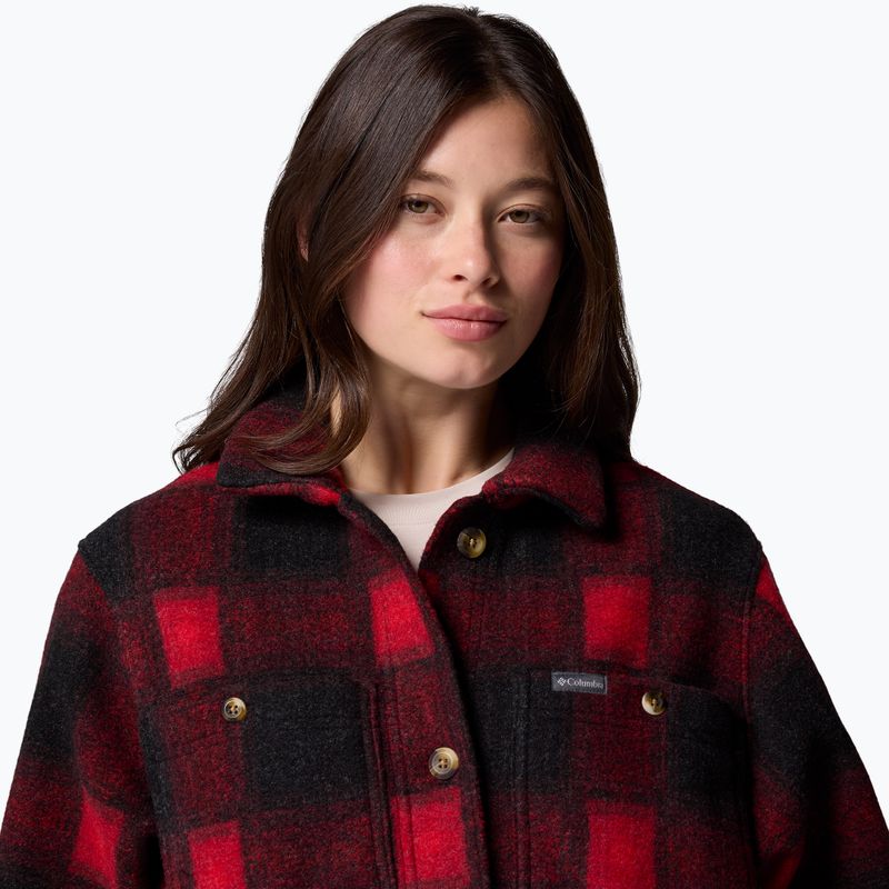 Жіноча сорочка Columbia Wildbest Venture Long Fleece Coat mountain red blurred ombre 5