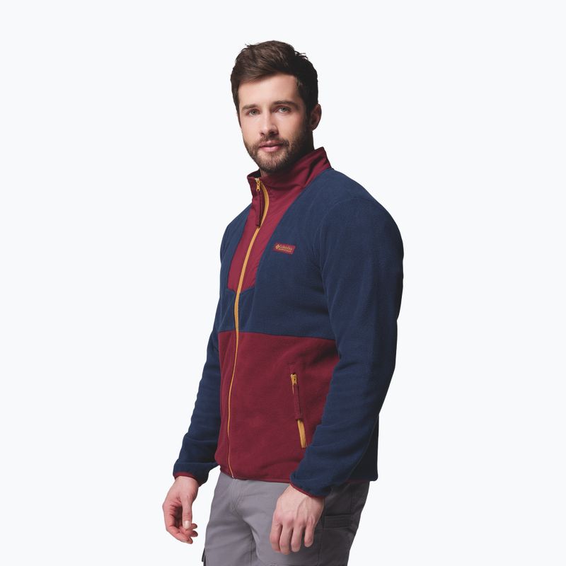Чоловіча флісова куртка Columbia Sequoia Grove FZ Fleece rich wine/collegiate navy 4