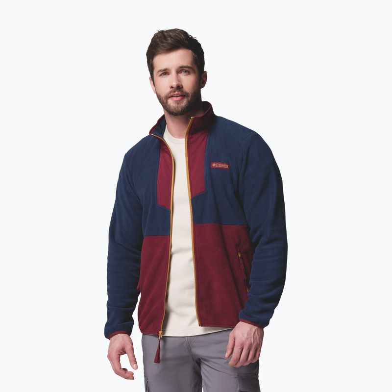 Кофта чоловіча Columbia Sequoia Grove FZ Fleece rich wine/collegiate navy 5