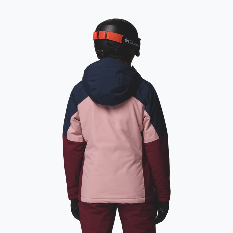 Żіноча лижна куртка Columbia Liftline eraser pink/collegiate navy/rich wine 3