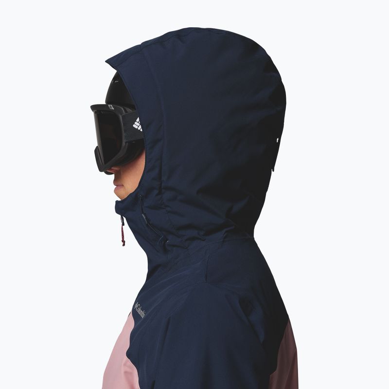 Żіноча лижна куртка Columbia Liftline eraser pink/collegiate navy/rich wine 7