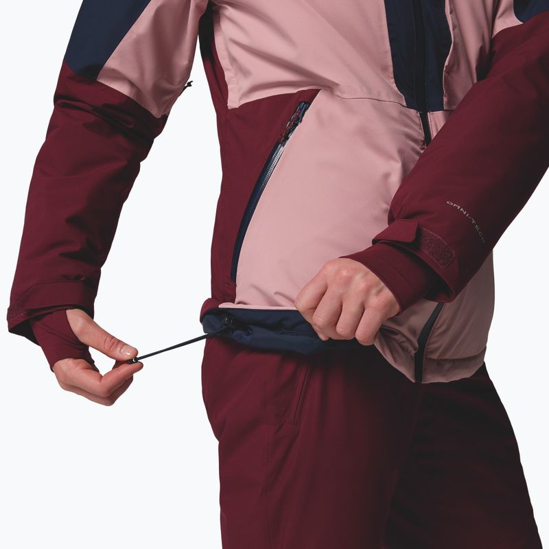 Żіноча лижна куртка Columbia Liftline eraser pink/collegiate navy/rich wine 11