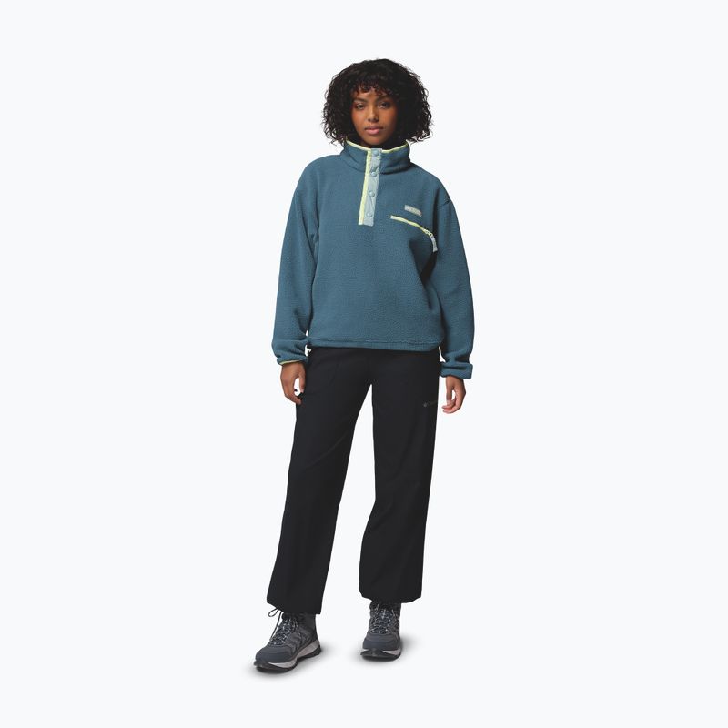 Жіноча флісова кофта Columbia Helvetia II Cropped Half Snap Fleece everblue/crushed blue/citron haze 2