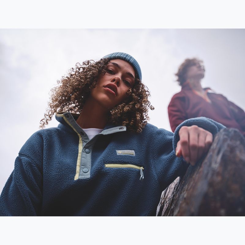 Жіноча флісова кофта Columbia Helvetia II Cropped Half Snap Fleece everblue/crushed blue/citron haze 11