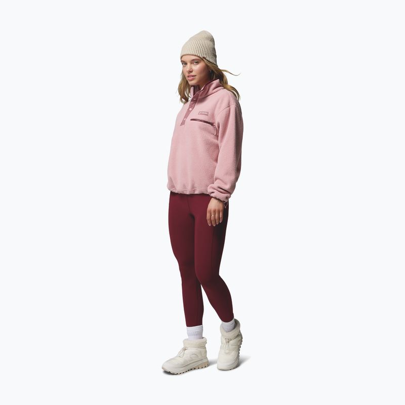 Жіноча флісова кофта Columbia Helvetia II Cropped Half Snap Fleece eraser pink/fig/rich wine 2