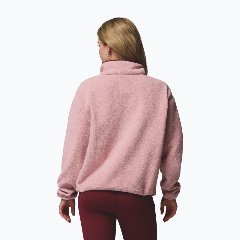 Жіноча флісова кофта Columbia Helvetia II Cropped Half Snap Fleece eraser pink/fig/rich wine 3