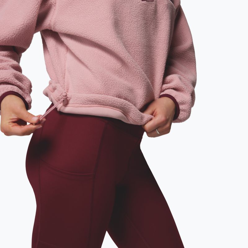 Жіноча флісова кофта Columbia Helvetia II Cropped Half Snap Fleece eraser pink/fig/rich wine 6