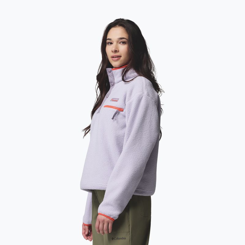 Кофта флісова жіноча Columbia Helvetia II Cropped Half Snap Fleece lavender pearl/shale purple/zing 5