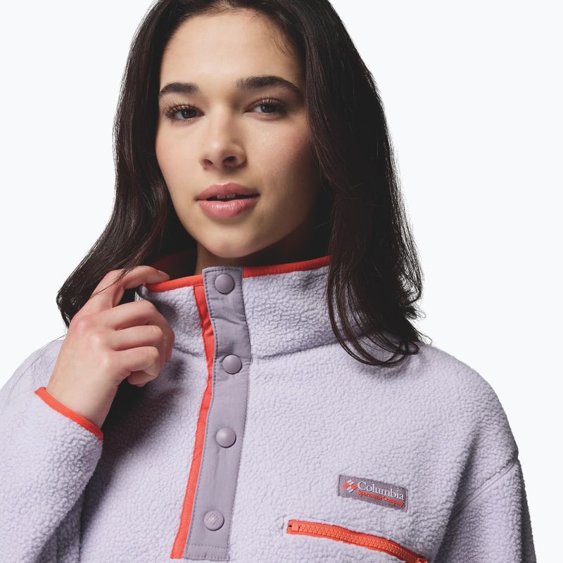 Жіноча флісова кофта Columbia Helvetia II Cropped Half Snap Fleece lavender pearl/shale purple/zing 7