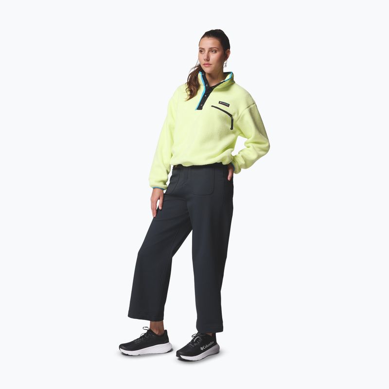 Жіноча флісова кофта Columbia Helvetia II Cropped Half Snap Fleece citron haze/black/compass blue 2