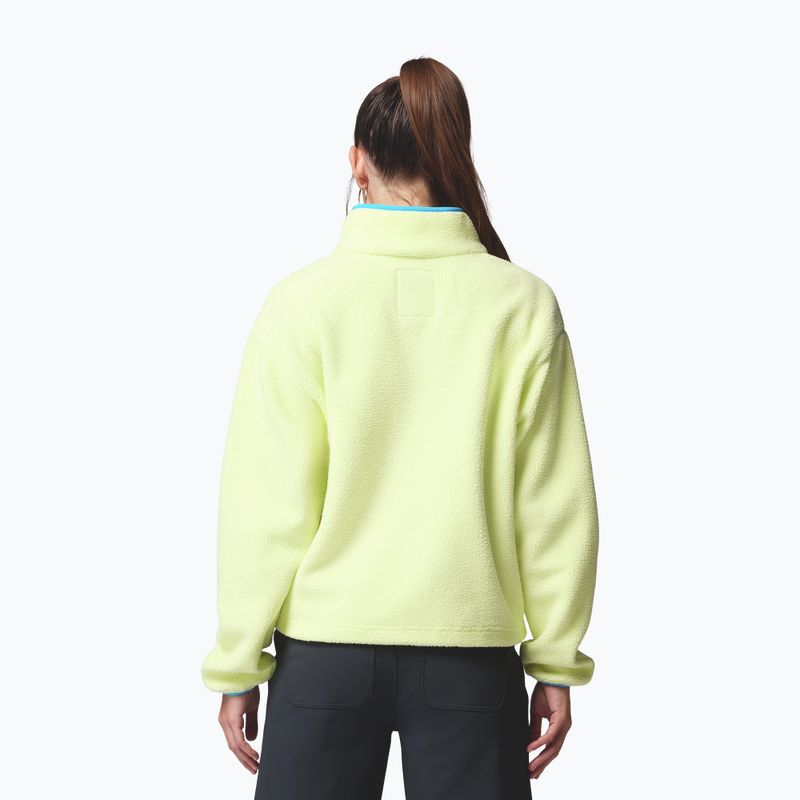 Жіноча флісова кофта Columbia Helvetia II Cropped Half Snap Fleece citron haze/black/compass blue 3