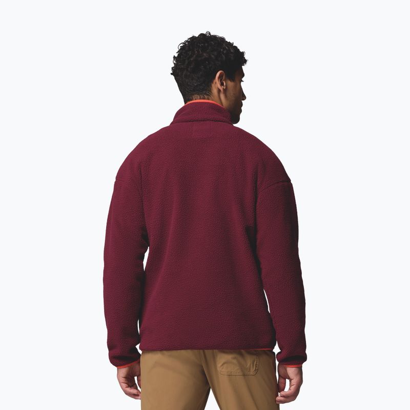 Чоловіча флісова кофта Columbia Helvetia II Half Snap Fleece rich wine 3