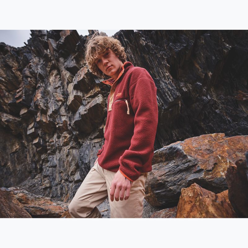 Чоловіча флісова кофта Columbia Helvetia II Half Snap Fleece rich wine 7