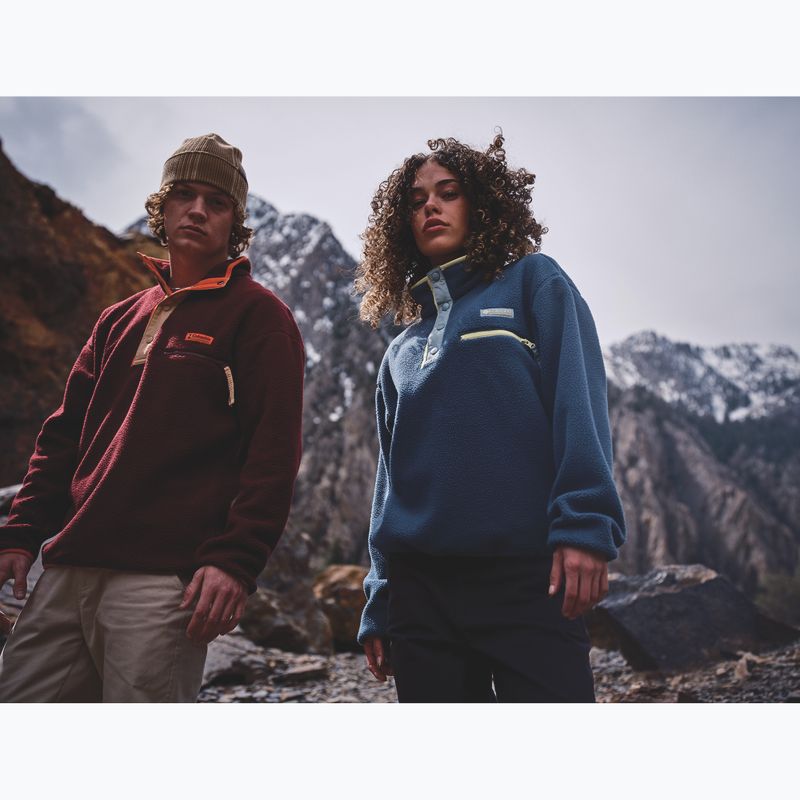 Чоловіча флісова кофта Columbia Helvetia II Half Snap Fleece rich wine 9