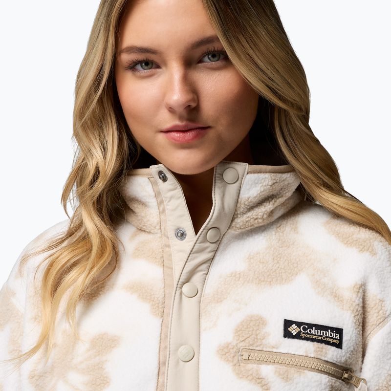 Кофта флісова жіноча Columbia Helvetia II Printed Cropped Half Snap seasalt/sprayflower 5