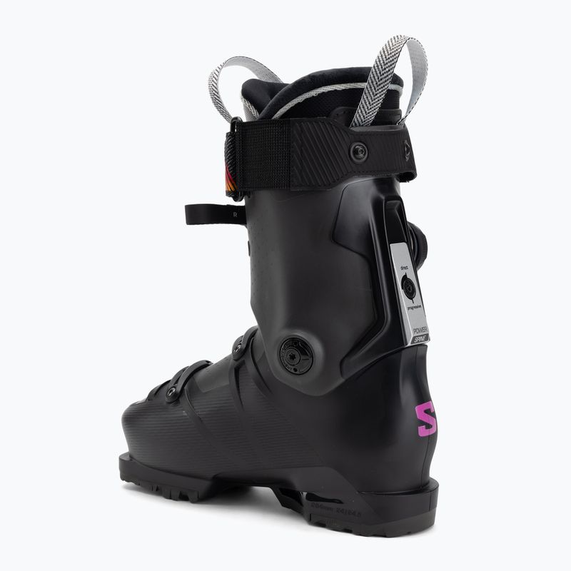 Черевики гірськолижні жіночі Salomon S/Pro Supra Dual Boa 115 W black/beluga met./beetroot purple 2