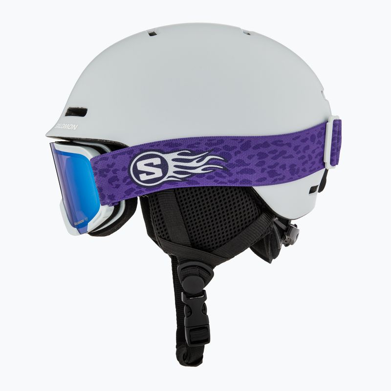 Шолом гірськолижний дитячий Salomon Player Combo + Окуляри XV Jr ice flow/ice flow mid blue 3