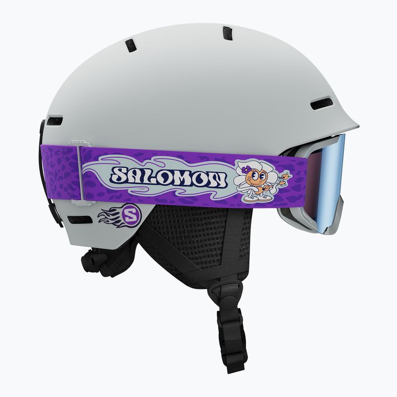 Шолом гірськолижний дитячий Salomon Player Combo + Окуляри XV Jr ice flow/ice flow mid blue 2