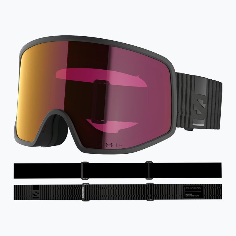 Гірськолижні окуляри Salomon Sentry Pro Sigma black/sigma poppy red 5