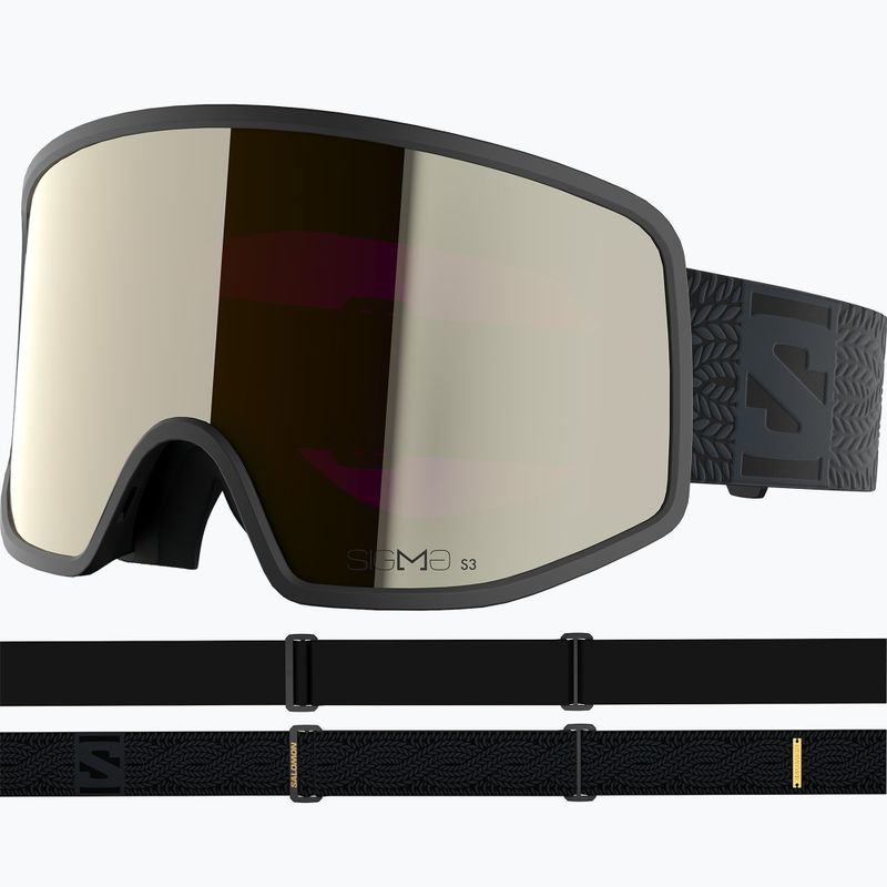 Окуляри лижні Salomon Sentry Pro OTG Sigma S3 black/sigma black gold 2