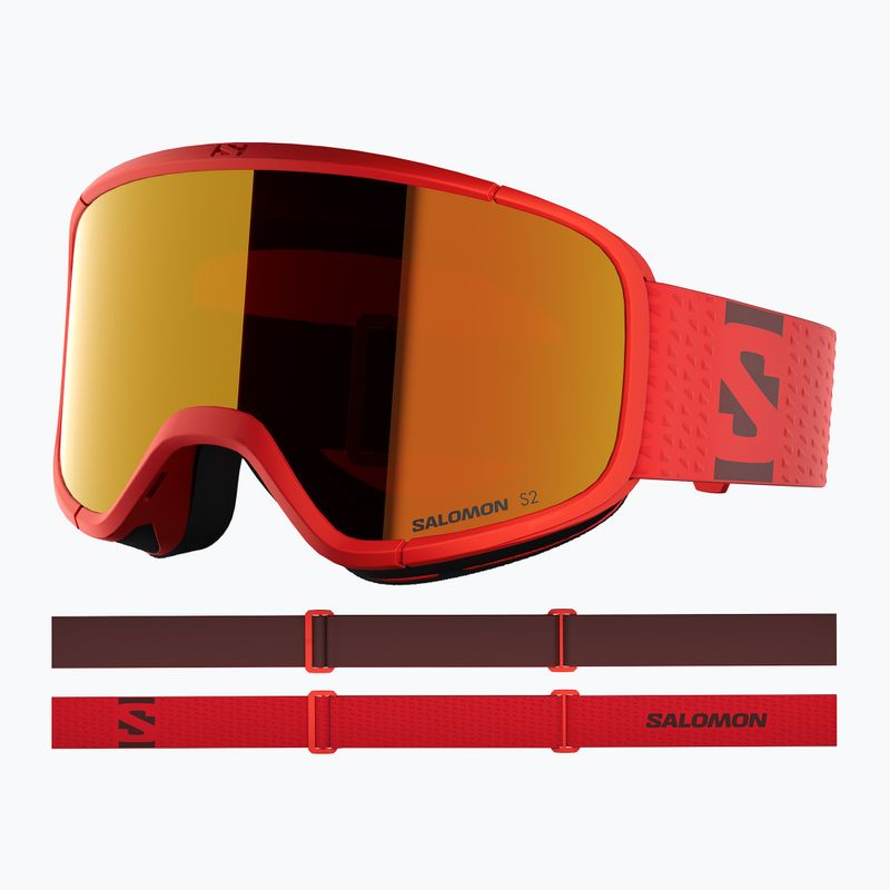 Окуляри гірськолижні Salomon Aksium 2.0 cherry tomato/ml mid red 5