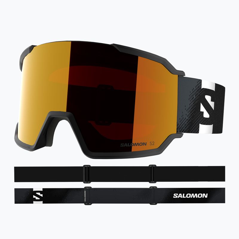 Гірськолижні окуляри Salomon S/View 3 black/ml mid red 5