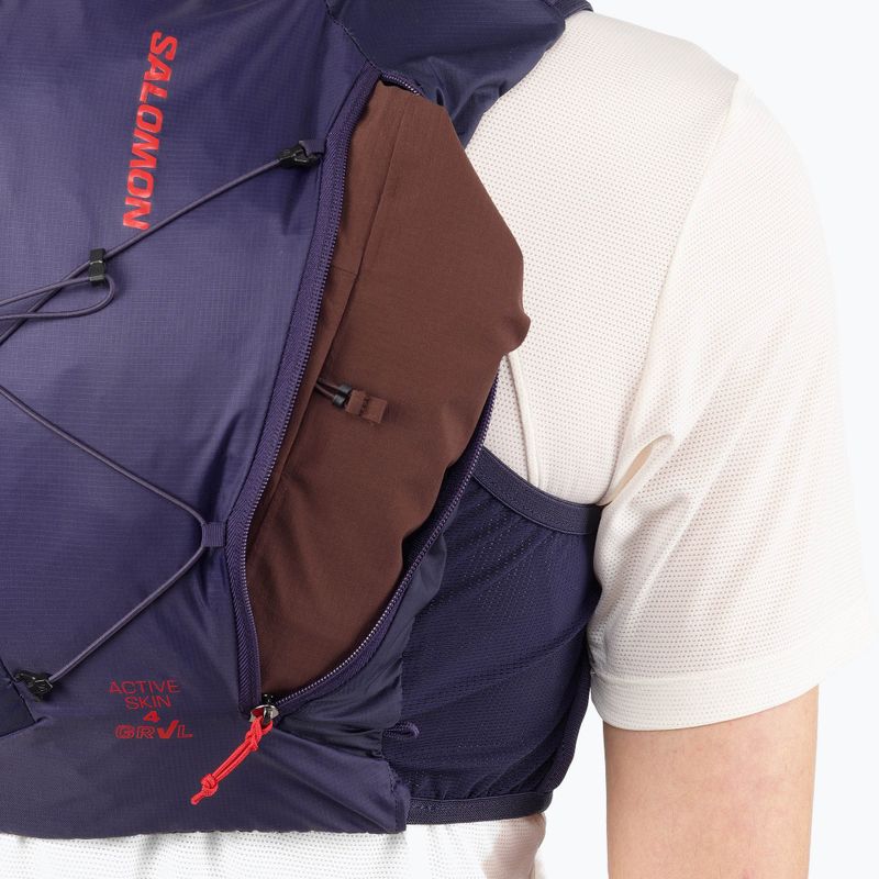 Жилет для бігу Salomon Active Skin 4 GRVL martime blue / astral aura / haute red 7