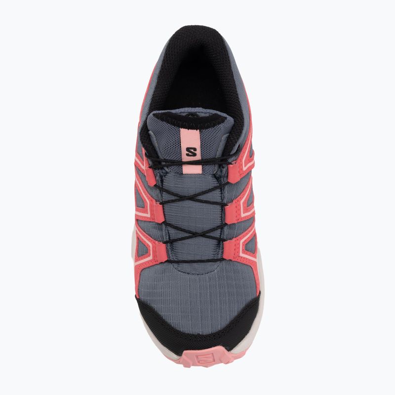 Кросівки для бігу дитячі Salomon Speedcross Waterproof grisaille/hushed violet/rouge red 5