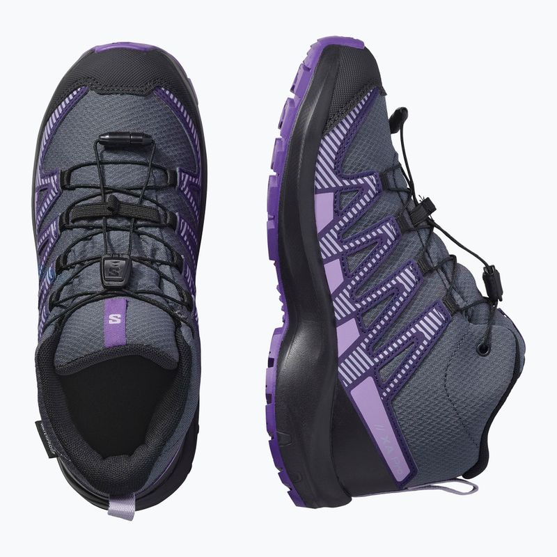 Черевики туристичні дитячі Salomon XA Pro V8 MID WP turbulence / black / liberty 12