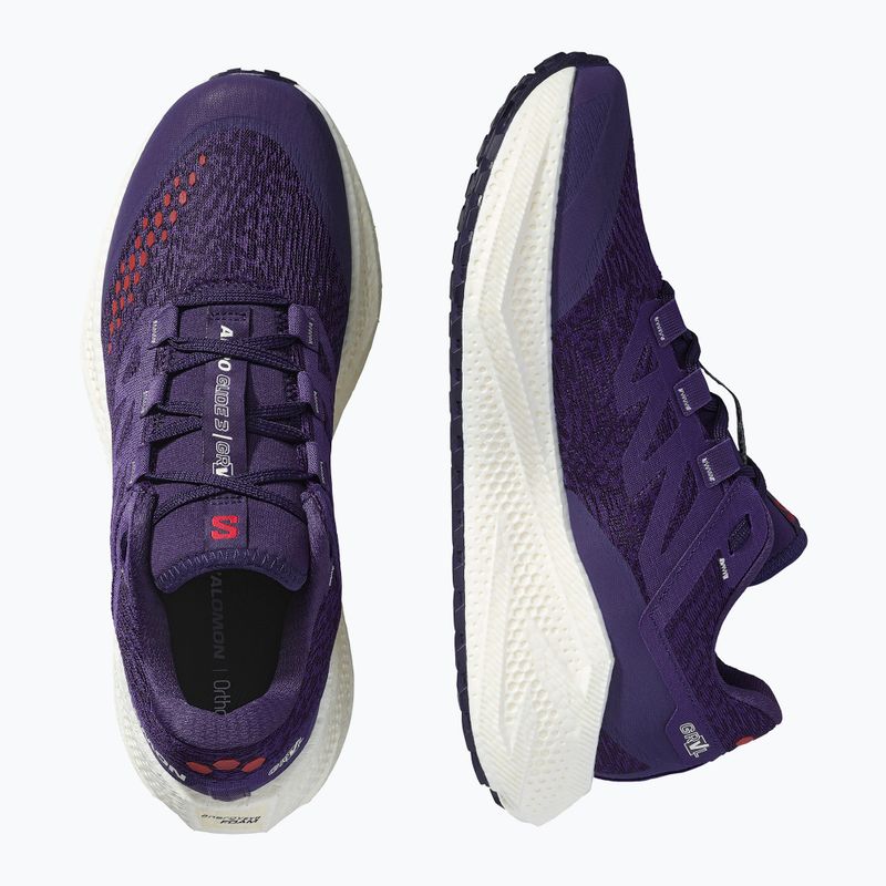 Кросівки для бігу чоловічі Salomon Aero Glide 3 Gravel astral aura/vanilla ice/haute red 12