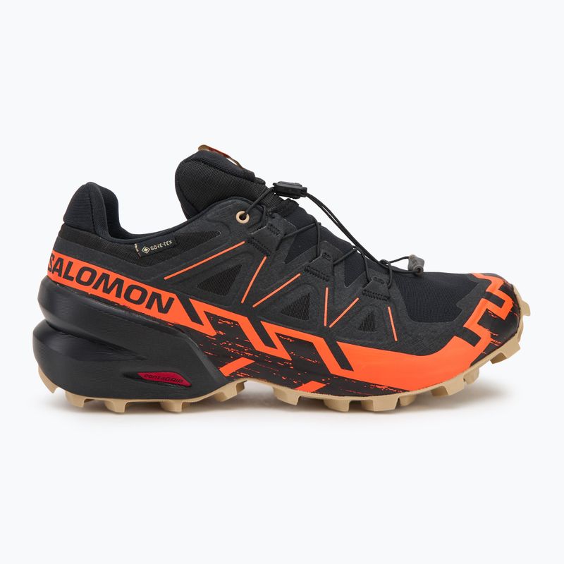 Кросівки для бігу чоловічі Salomon Speedcross 6 GTX black/shocking orange/white pepper 2