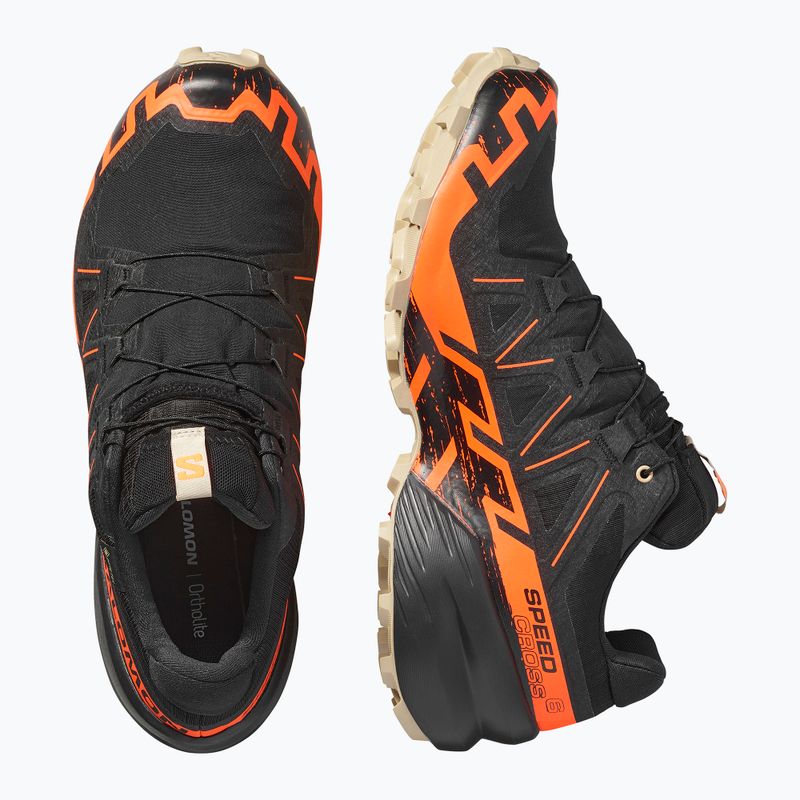 Кросівки для бігу чоловічі Salomon Speedcross 6 GTX black/shocking orange/white pepper 6