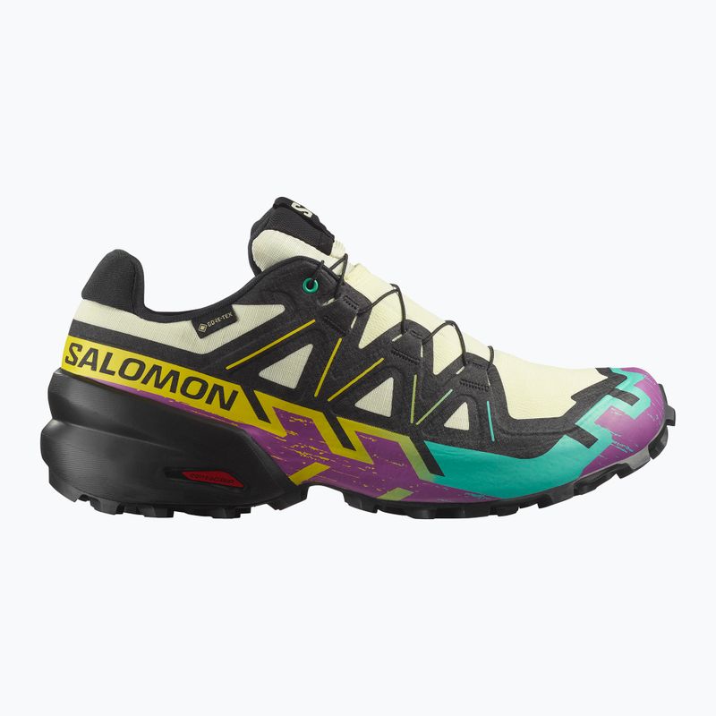 Кросівки для бігу чоловічі Salomon Speedcross 6 GTX transparent yellow/black/waterfall 8