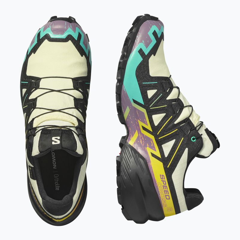 Кросівки для бігу чоловічі Salomon Speedcross 6 GTX transparent yellow/black/waterfall 12
