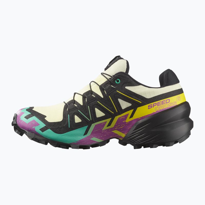 Кросівки для бігу жіночі Salomon Speedcross 6 GTX transparent yellow/black/waterfall 9