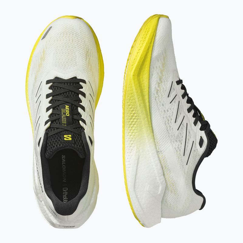 Кросівки для бігу чоловічі Salomon Aero Blaze 3 white/black/blazing yellow 13
